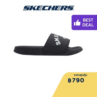 Skechers สเก็ตเชอร์ส รองเท้าแตะผู้หญิง Women Cali Side Lines 2.0 Quikslide Walking Slides - 8730086-BBK