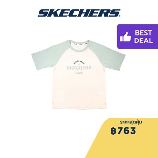 Skechers สเก็ตเชอร์ส เสื้อยืดแขนสั้นเด็กผู้หญิง Girls L.A. Hiking Short Sleeve Tee - L223G015-02SG