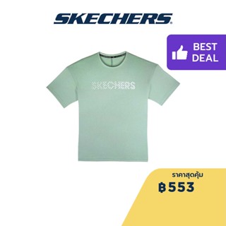 Skechers สเก็ตเชอร์ส เสื้อยืดวิ่งแขนสั้นผู้หญิง Women Running Tee  Apparel - SP22Q4W375-0025