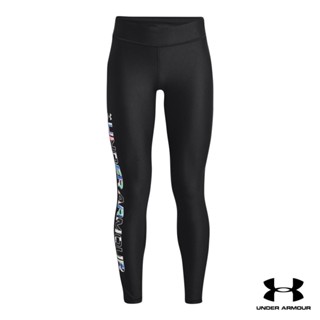 Under Armour UA Girls HeatGear® Print Branded Leggings อันเดอร์ อาร์เมอร์ กางเกงเลคกิ้งเทรนนิ่ง สำหรับเด็กผู้หญิง