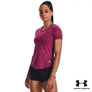 Under Armour UA Womens Streaker Deco Diamond Short Sleeve อันเดอร์ อาร์เมอร์ เสื้อออกกำลังกาย สำหรับผู้หญิง