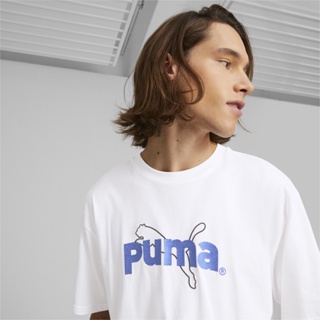 PUMA PRIME/SELECT - เสื้อยืดผู้ชายลายกราฟิก PUMA TEAM สีขาว - APP - 53825602