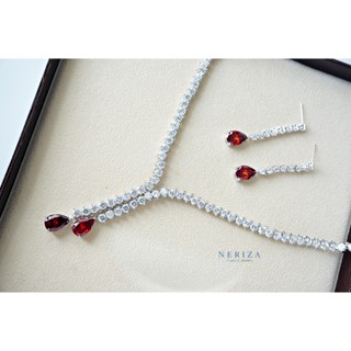 Neriza Jewelry/ เครื่องประดับเจ้าสาวเพชรสังเคราะห์เกรดท๊อปประกายเหมือนเพชรแท้ๆ จัดส่งฟรีพร้อมกล่องNZC041