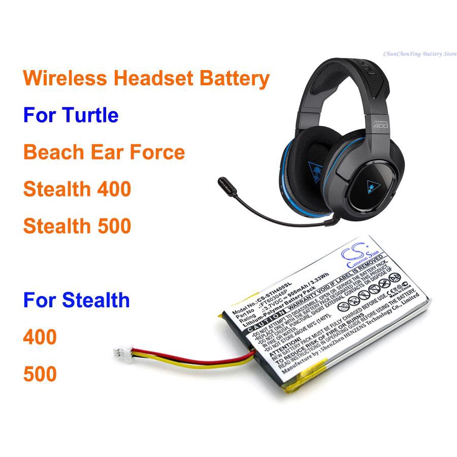 OrangeYu 900mAh Wireless Headset Battery FT603048P for Stealth 400, 500, For Turtle Beach Ear Force,