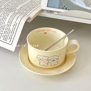 [พร้อมส่ง] ชุดถ้วยกาแฟเซรามิค เพ้นท์มือ