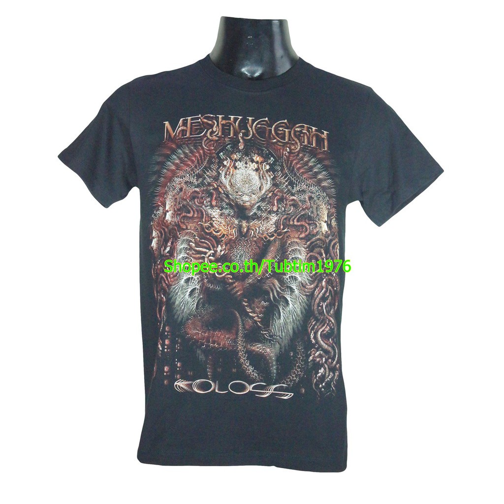 เสื้อวง MESHUGGAH ลาย เมชูก้า อัลบั้ม Koloss เมทัลสายลึก Album Art สีดำ MHH1251