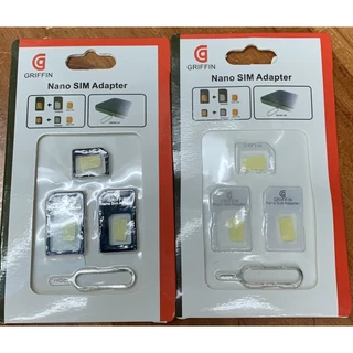 คุณภาพดี👍🏻อะแดปเตอร์แปลง Nano Sim Adapter ตัวแปลงซิม + เข็มจิ้มถาดซิม