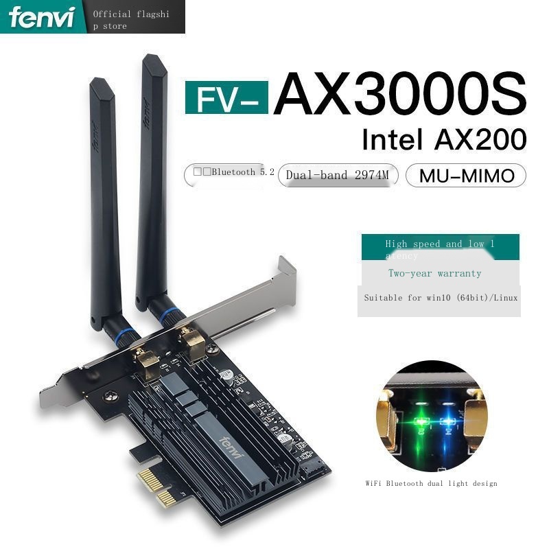 ┋✣AX210 AX200 การ์ดเครือข่ายไร้สาย Gigabit wifi6 รุ่นเดสก์ท็อปคอมพิวเตอร์เกมบลูทูธแบบ dual-band pcie