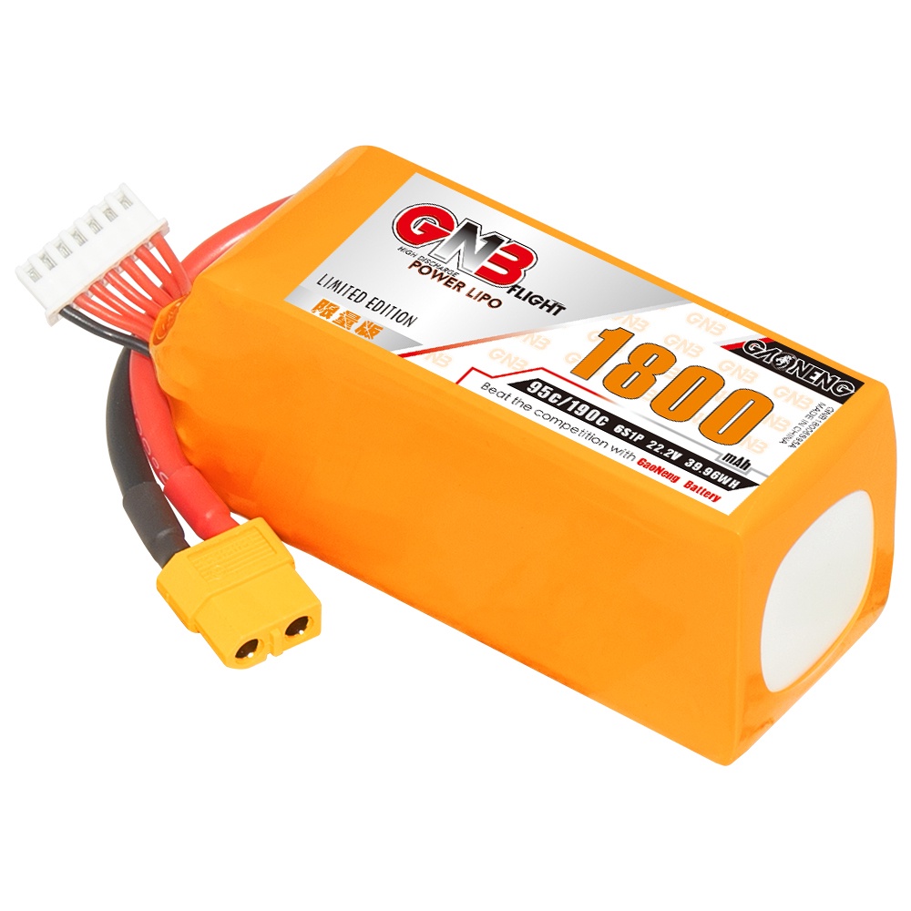 ✪GAONENG GNB 1800mah 6S 22.2V 95C XT60 RC LiPo Battery Graphene compatible 180mm 330mm Brushless FPV