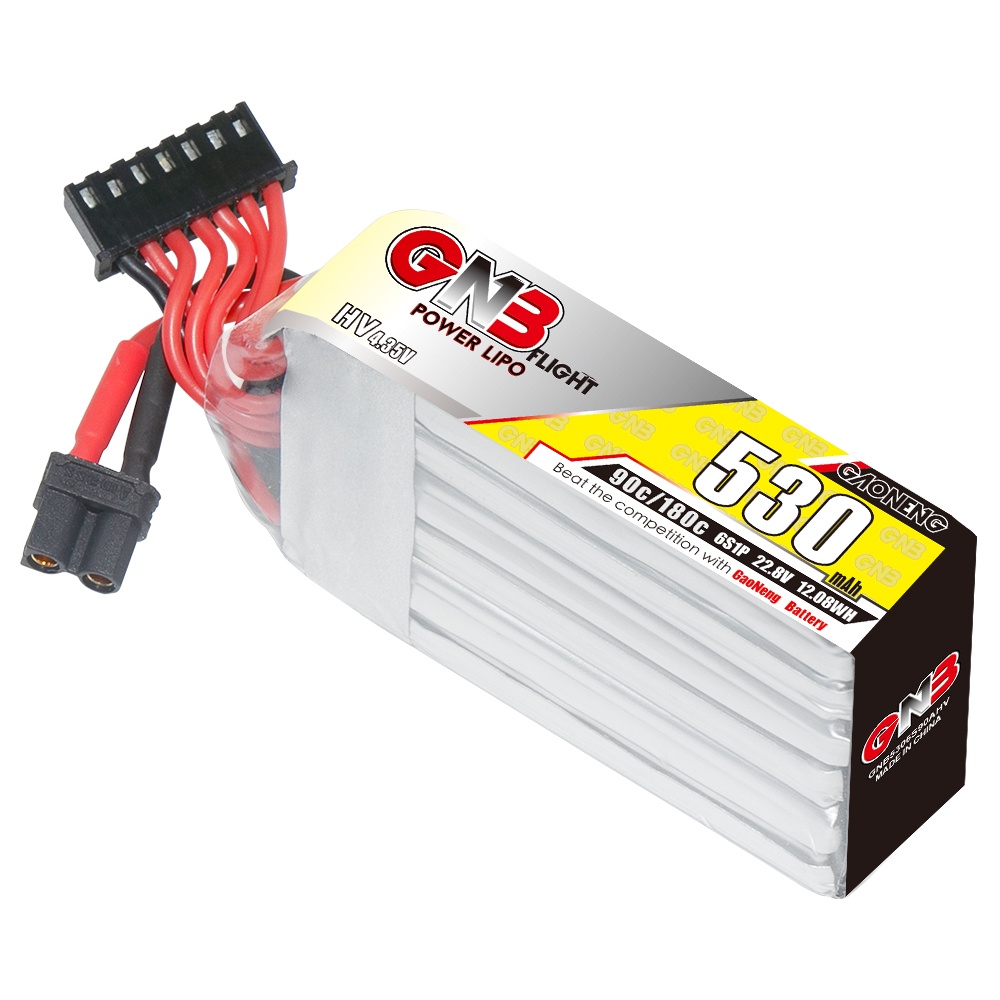 ⁑GAONENG GNB 6S 22.8V HV 530mah 90C 180C LiPo Battery FPV DRONE Helicopter updated from 450MAH cells