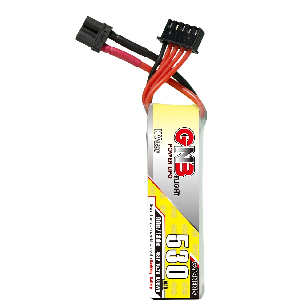 ✪4S 15.2V HV 530mah 90C 180C LiPo Battery GAONENG PowerWhoop mCPX Connector EMAX Tinyhawk Brushless 