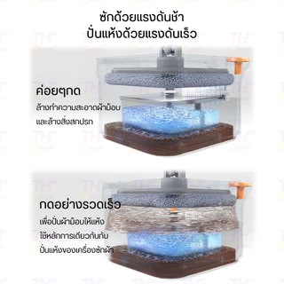 [HOT]Joybos /Zolele M16 ไม้ถูพื้นปั่น spin Mop ถังแยกน้ำสะอาด-สกปรก ผ้าถู