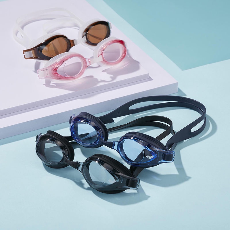 แว่นตาว่ายน้ำ Arena กรอบใหญ่ ป้องกันหมอกและกันน้ำ สายตาสั้น