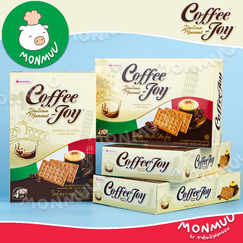 Coffee Joy (นำเข้าจากเวียดนาม) บิสกิต รสกาแฟ 156กรัม 4ห่อใน1แพ็ค - รูปที่ 5