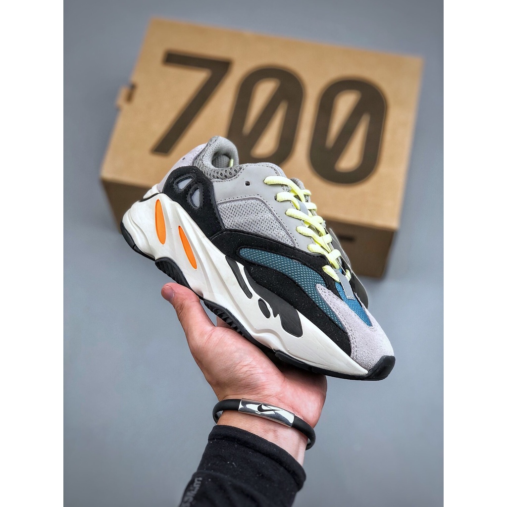 ❇Adidas Yeezy 700 Runner V1"Wave Runner"700V1 ผู้ชายและผู้หญิงสไตล์ใหม่ลื่นแฟชั่นสบาย ๆ กีฬาเทรนด์วิ่งรองเท้า