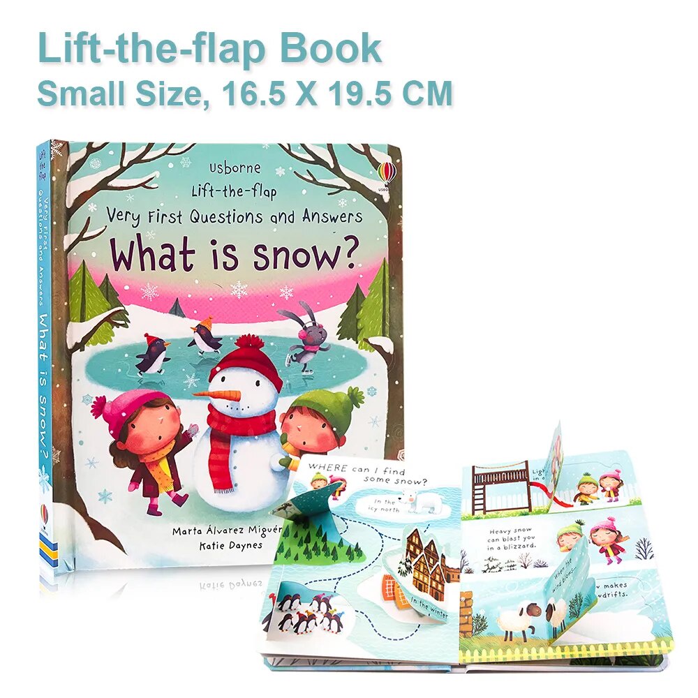 52t What is Snow Baby Usborne Lift The Flap Very First Questions &amp; Answers Activity Book Picture Card Board Books  Pqh