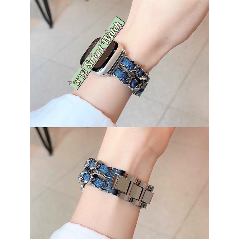 มาใหม่ สายนาฬิกาข้อมือแบบโซ่ สไตล์ชาแนล สําหรับ Smart Watch 9 8 7 6 5 4 3 2 1 Se Ultra และรุ่น HK9Pro Ultra8Pro IW9mini