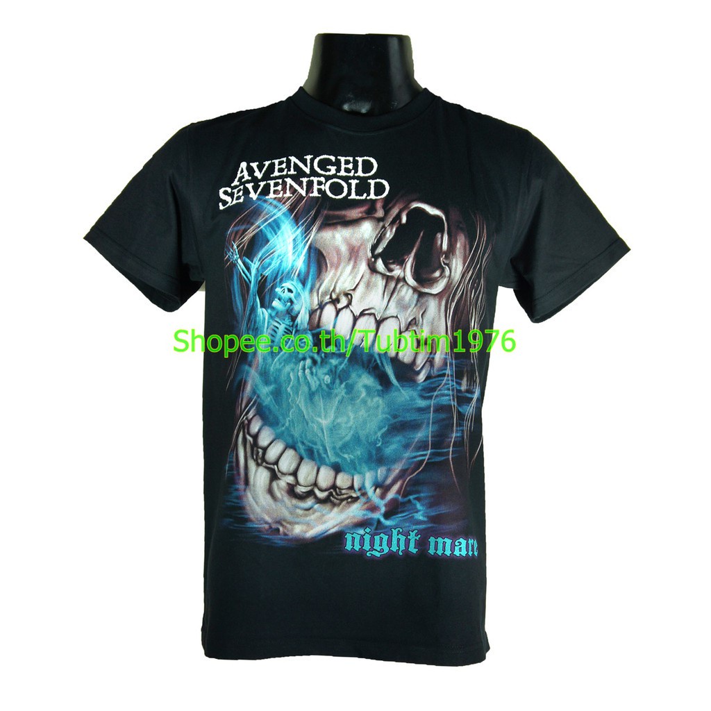 เสื้อวง Avenged Sevenfold ลาย A7X อัลบั้ม Nightmare Album Art Shirt สีดำ A7x1087