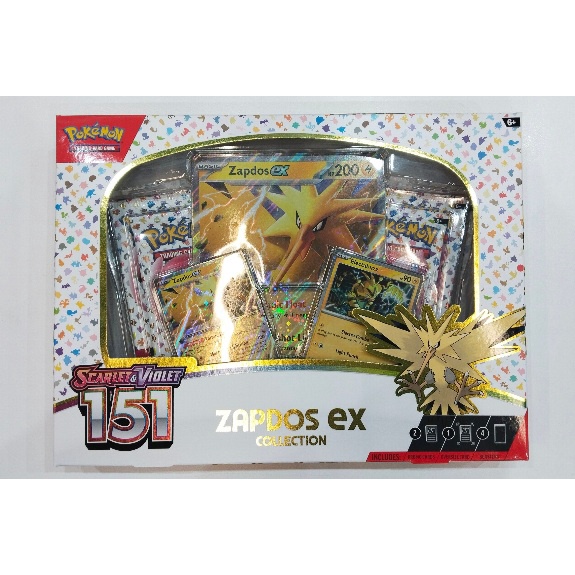 PE PE-SV151-Zapdos EX PE Scarlet and Violet 151 Zapdos EX Collection Pokemon Ex 1 EN Box 08206508531