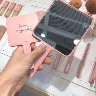 Moshi Moshi กระจกด้ามจับ กระจกพกพา กระจกถือบานใหญ่