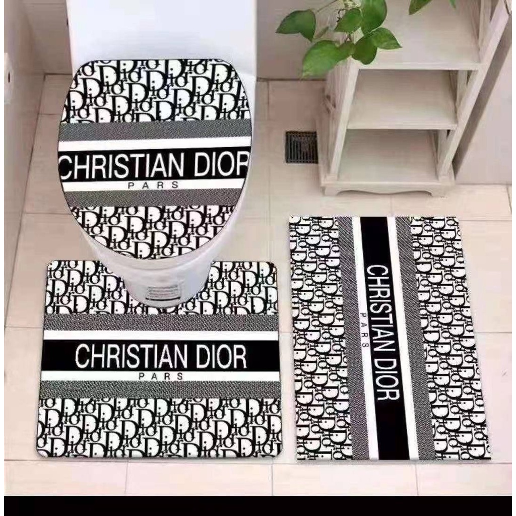 Bathroom carpet set, bathroom carpet top with anti-slip rubber bottom, bathroom carpet Set, 1 set wi