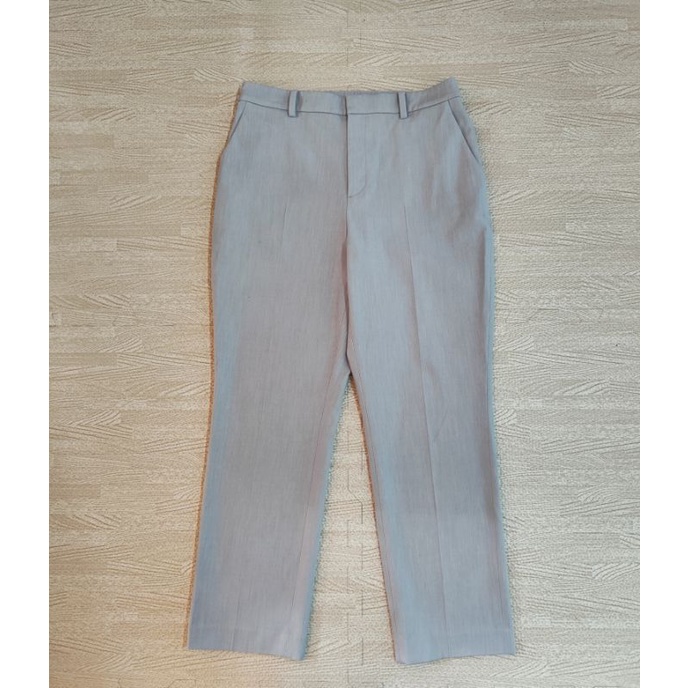 Uniqlo กางเกง Ezy 2 Way Smart Ankle Pants สีฟ้าพาสเทล Size L หญิง มือ2