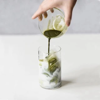 Hertz Cafe ถ้วยชงชามัทฉะมีปาก วัสดุแก้ว ขนาด 350 มล. อุปกรณ์ชงมัทฉะญี่ปุ่น Matcha bowl