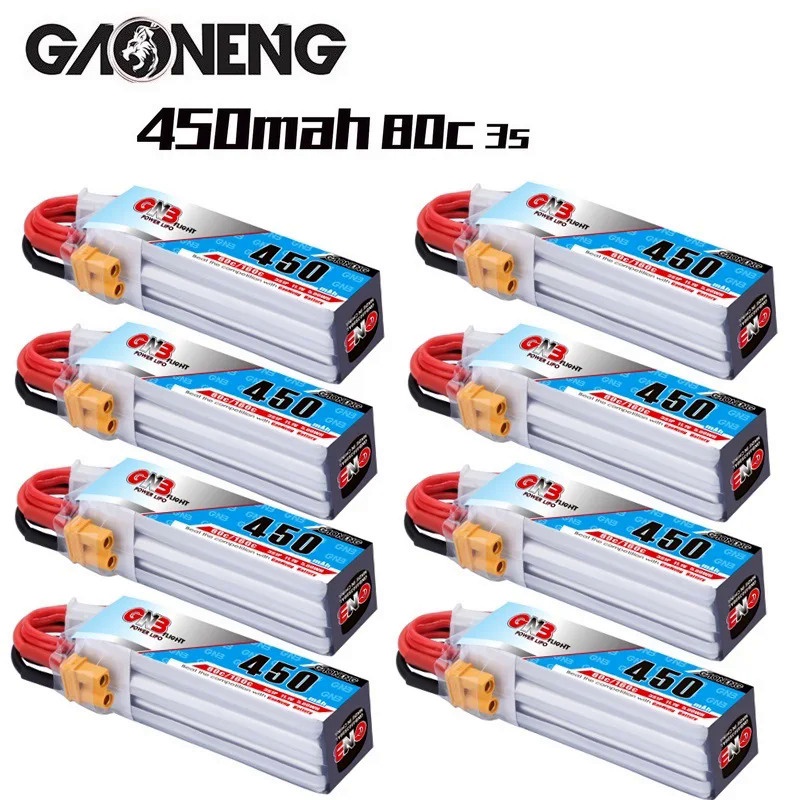 Gaoneng GNB 450มิลลิแอมป์ชั่วโมง11.1โวลต์3วินาที80C/160C Lipo แบตเตอรี่ XT30U-F เสียบสำหรับ Ivlight 