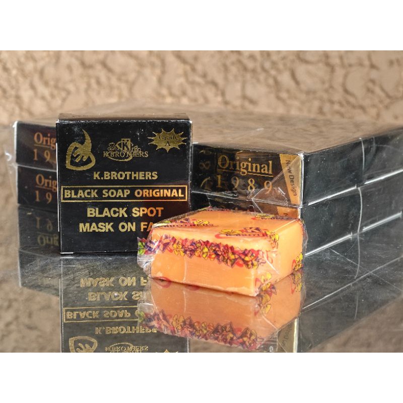 สบู่ดำ เค.บราเทอร์ K.Brothers black soap (12ก้อน)
