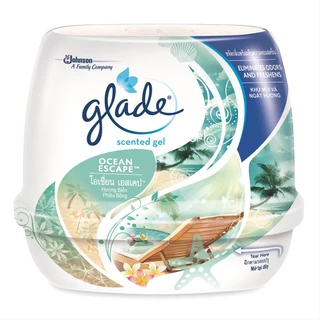 เกลดเซ็นท์เต็ด เจลหอมปรับอากาศ เจลดับกลิ่น กลิ่นโอเชี่ยนเอสเคป 180 กรัมGlade Scented Gel Air Freshener Ocean Escape 180g
