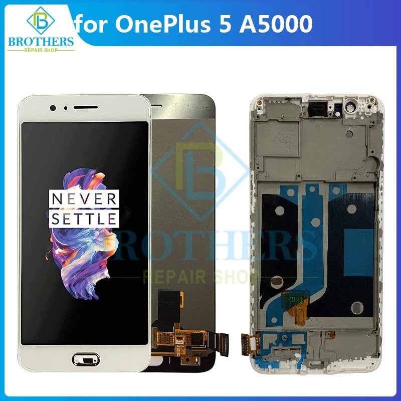 LCD สำหรับ OnePlus 5หน้าจอ LCD สำหรับ OnePlus 5 A5000 LCD Assembly Touch Screen Digitizer โทรศัพท์เปลี่ยนทดสอบทำงาน