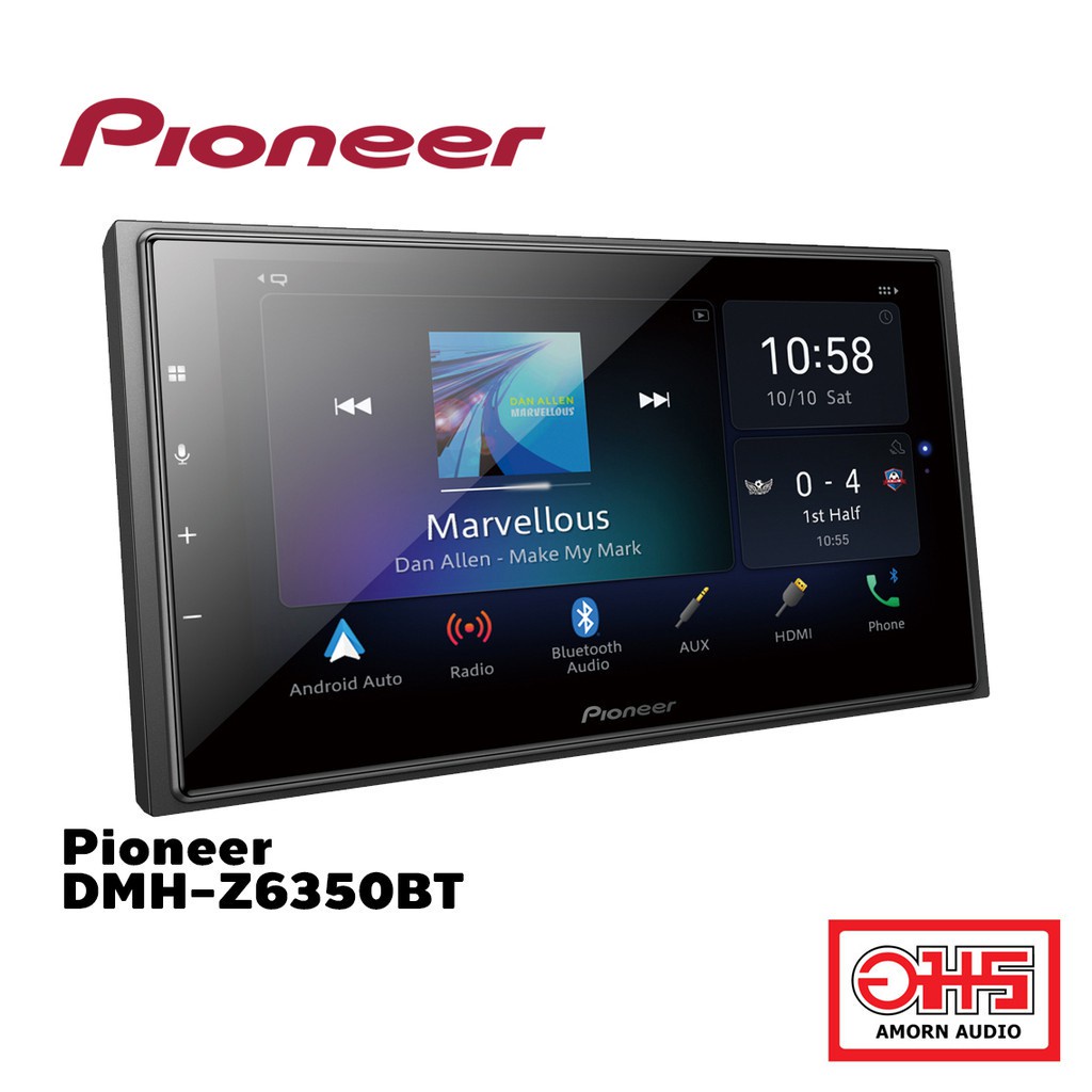 PIONEER DMH-Z6350BT เครื่องเล่น รองรับการใช้งาน Wi-Fi ในตัว หน้าจอ 6.8 นิ้ว / แถมกล้องมองหลัง