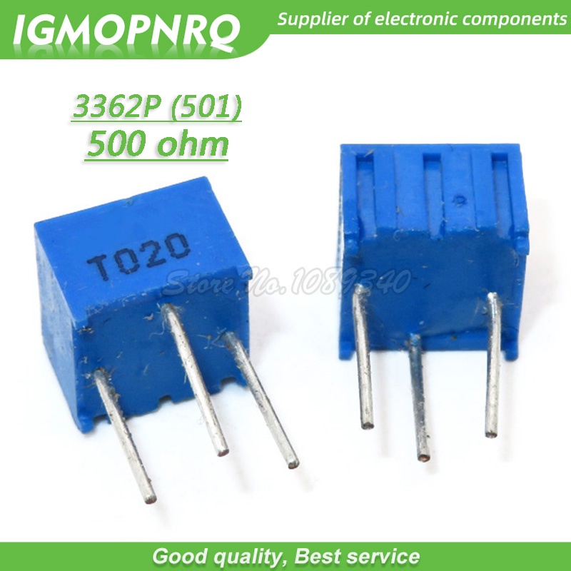 10 ชิ้น 3362P-501LF 3362P 501 500R โอห์ม Trimpot Trimmer Potentiometer Variable resistor 3362p-1-501