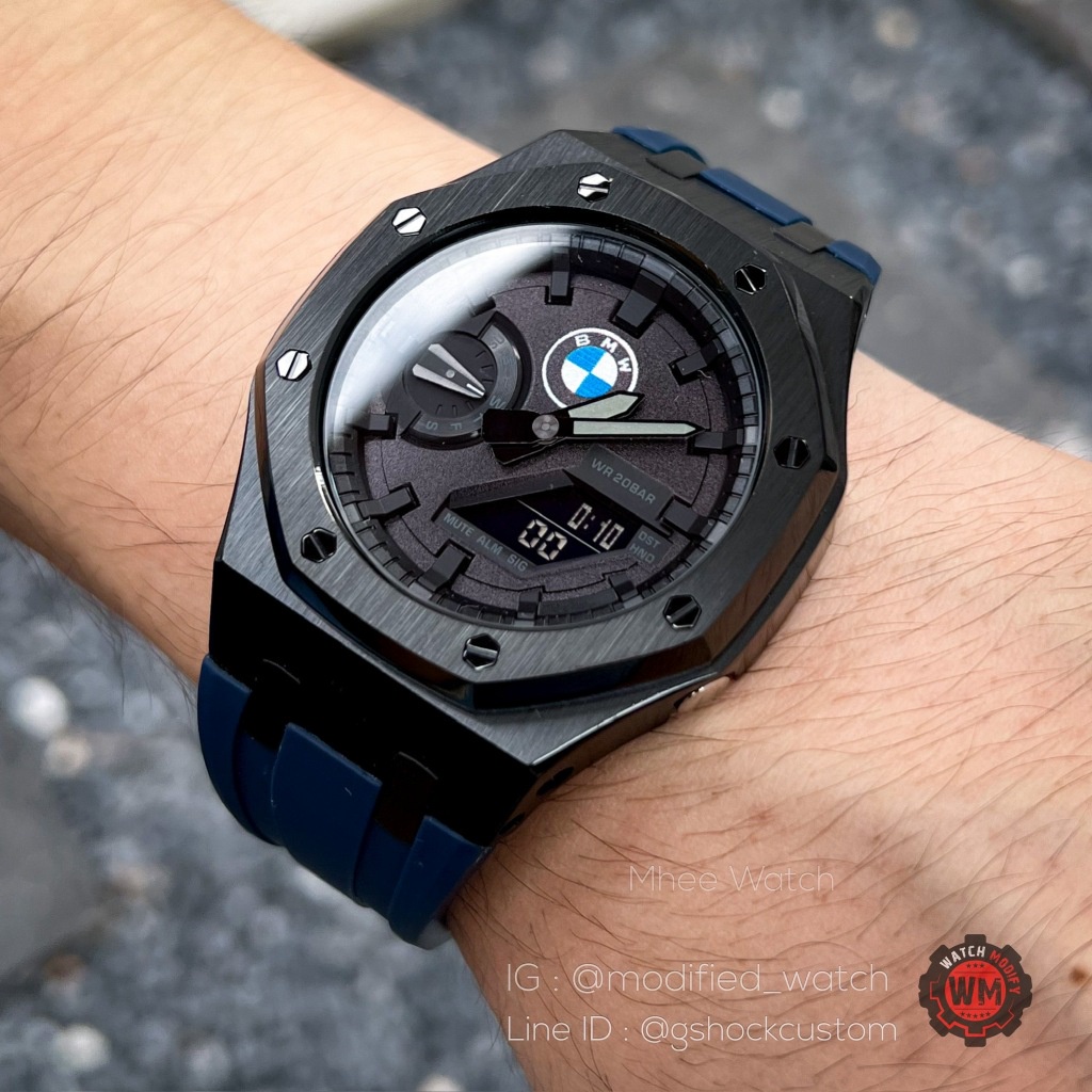 G-Shock Custom BMW Black Steel Blue Rubber Edition