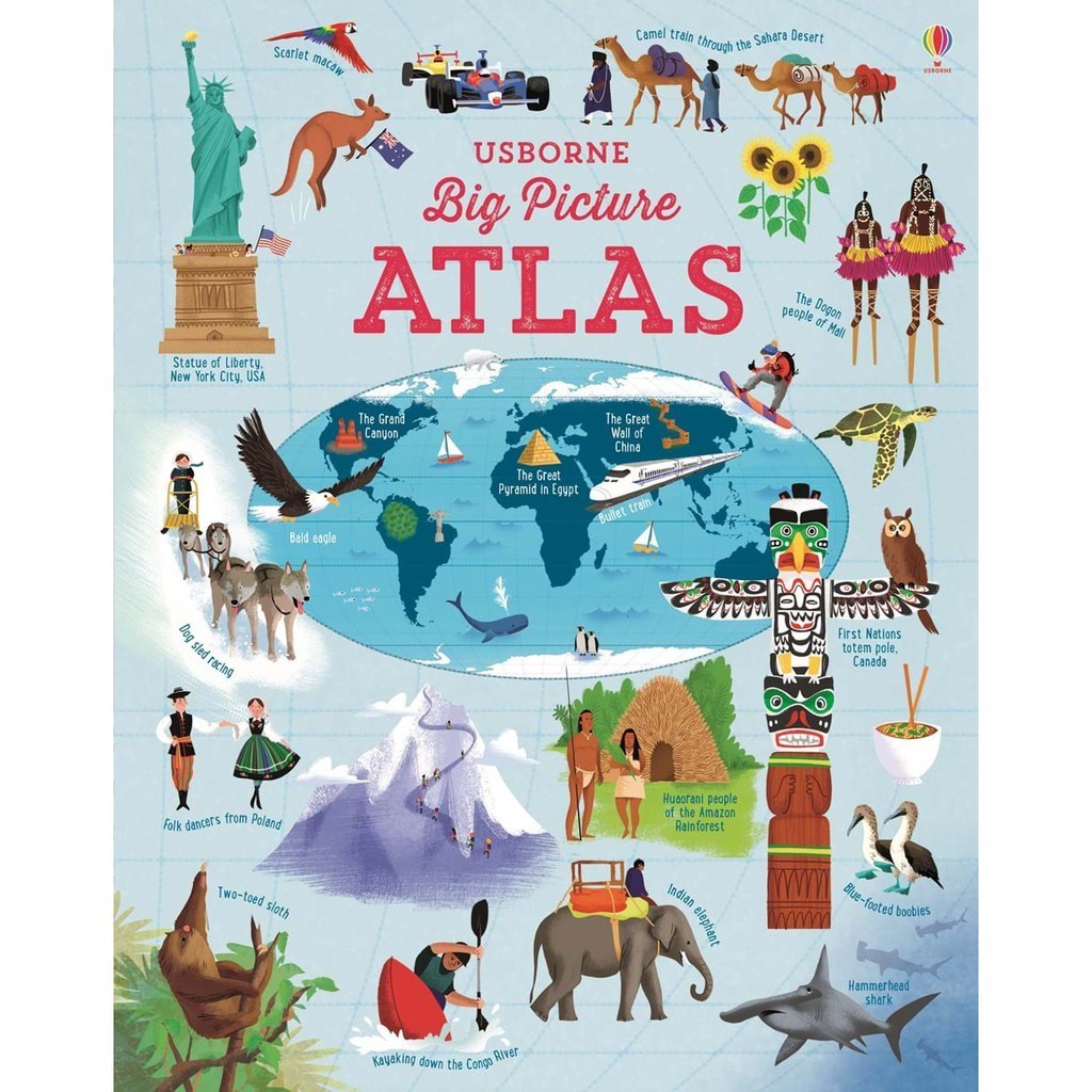 DKTODAY หนังสือ USBORNE BIG PICTURE ATLAS (AGE 4+)