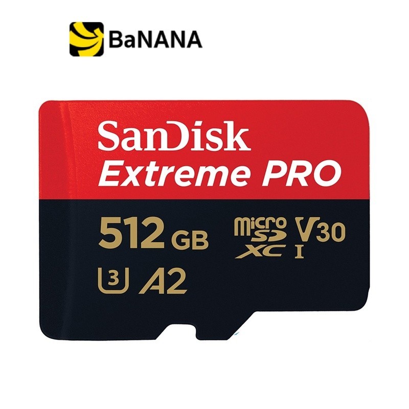 เมมโมรี่การ์ด SanDisk Extreme Pro microSDXC V30 U3 C10 A2 200MB/s R 140MB/s W with SD adaptor by Banana IT
