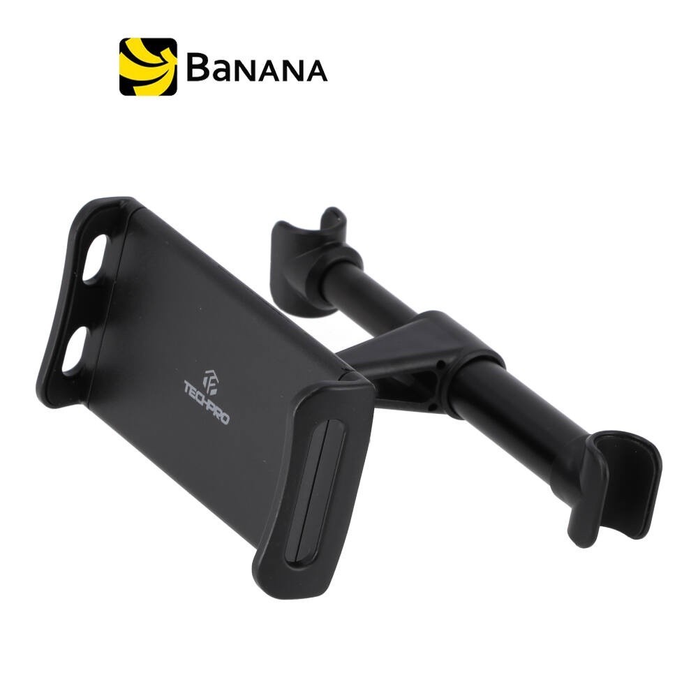 แท่นวางสมาร์ทโฟนและแท็บเล็ตในรถยนต์ TECHPRO Car Backseat Phone/Tablet Holder - Black By Banana IT