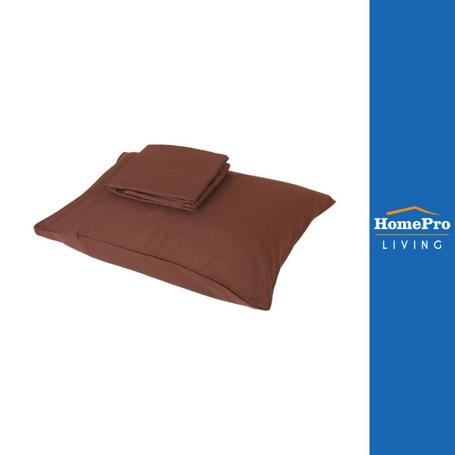 HomePro ชุดผ้าปูที่นอน TOPPER 3.5 ฟุต 2 ชิ้น TWIN สีน้ำตาล แบรนด์ HLS