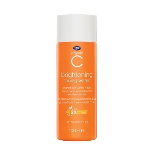BOOTS VITAMIN C TONERS บู๊ทส์ วิตามิน ซี ไบรท์เทนนิ่ง โทนนิ่งวอเตอร์ 100 มล