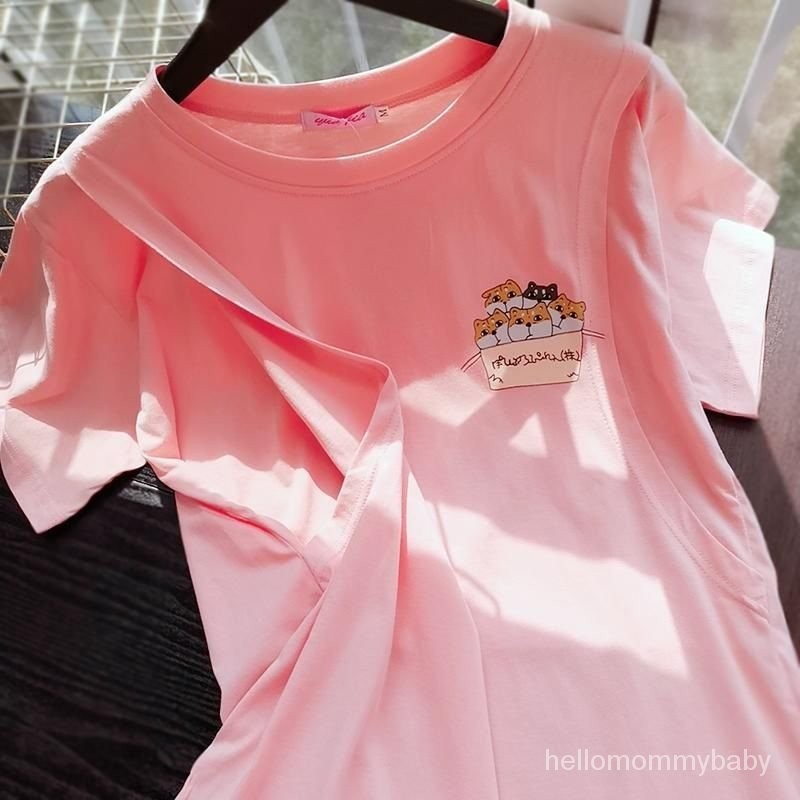 ชุดให้นมบุตร  เสื้อซับใน  การเลี้ยงลูกด้วยนมแม่Tเสื้อ   ใส่ด้านนอกได้  สดใส