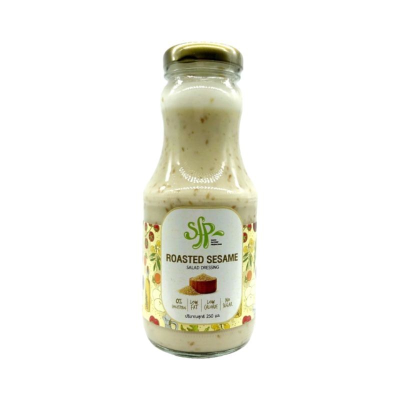 SFP Salad Dressing Roasted Sesame น้ำสลัด น้ำมัน คาโนลา คาโนล่า น้ำสลัดเพื่อสุขภาพ น้ำสลัดสูตร งาขาว