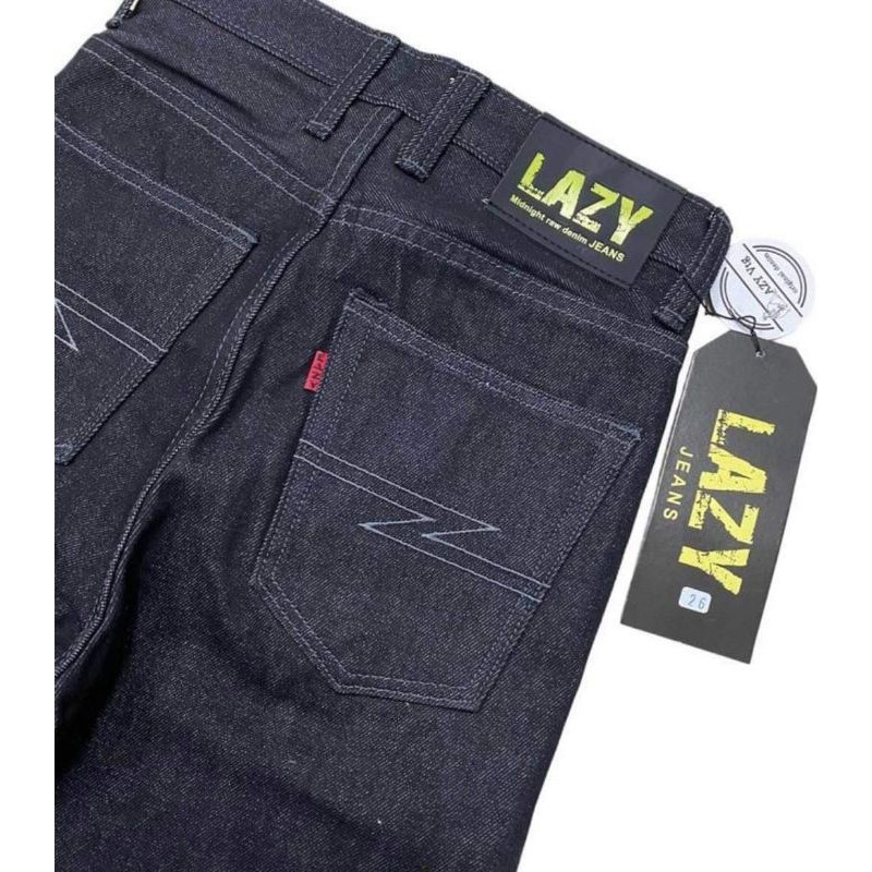 กางเกงยีนส์LAZY ผ้าดิบ14oz.ดีเทลใหม่แถมป้ายห้อย+ตะขอ