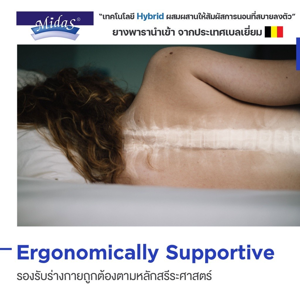 Midas ที่นอนยางพาราแ