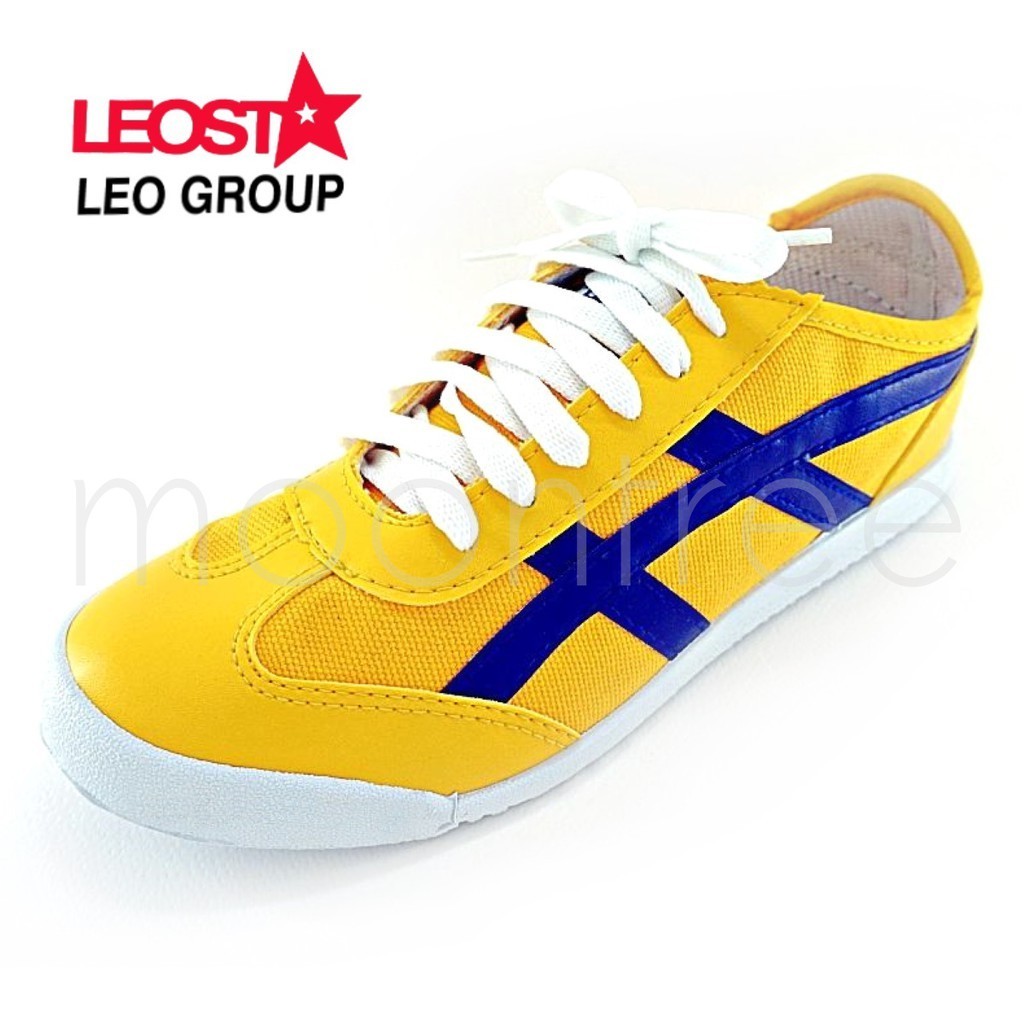 🔥SAKURA Leo ลีโอ ซากุระ รองเท้าผ้าใบแบบผูกเชือก ผู้ชาย ผู้หญิง LEO Group ไซร์ 36-44 สี ดำ ขาว ฟ้า เหลือง กรม MaksimShop