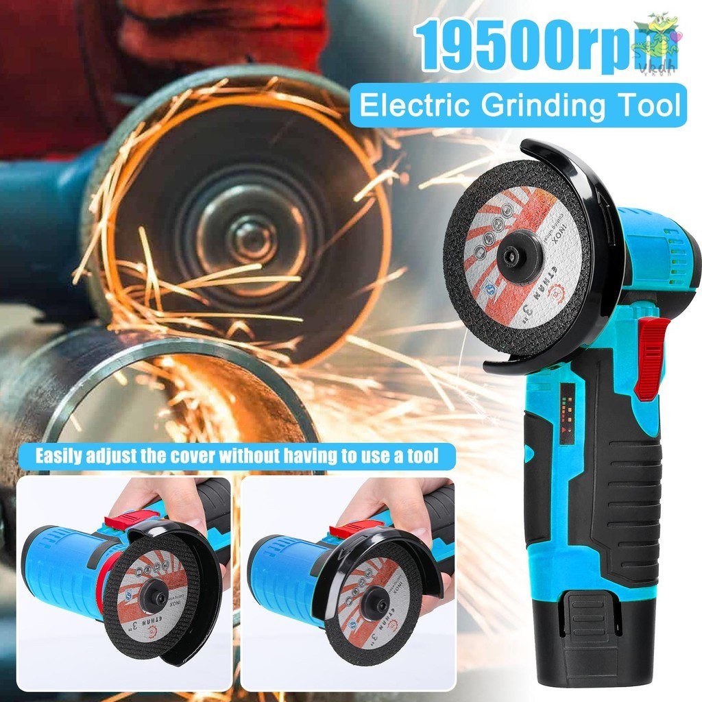 ZX 19500rpm Electric Grinding Machine Handheld Multifunctional Angle Grinder for Cutting Polishing Ceramic Tile Woo