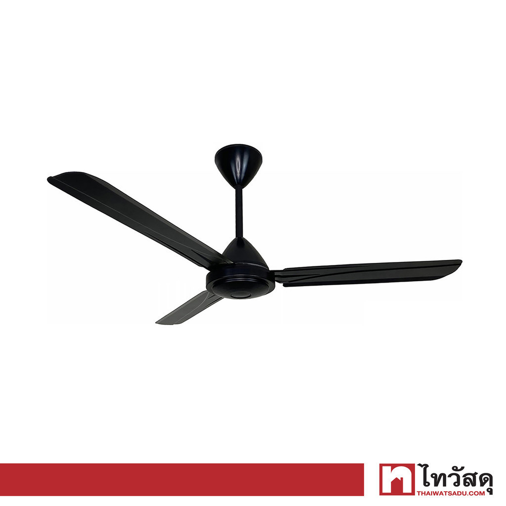 LUZINO พัดลมเพดานเหล็ก รุ่น TW-348-BK-WC ขนาด 48 นิ้ว สีดำ