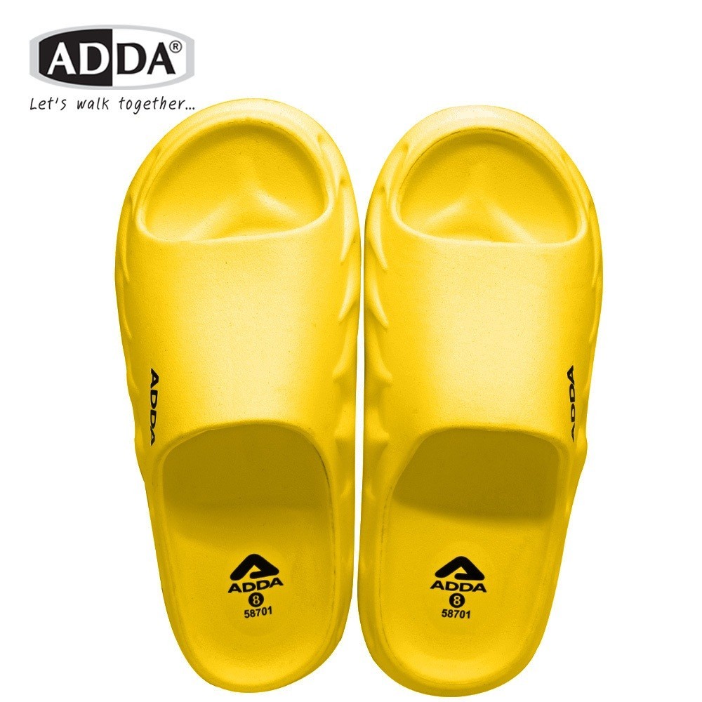 🔥ADDA 58701 รองเท้าแตะ รองเท้าลำลอง สำหรับผู้ชาย แบบสวม รุ่น ไซส์ 7-10 สี ดำ น้ำตาล เทา เขียว กรม เหลือง ขาว MyShoes