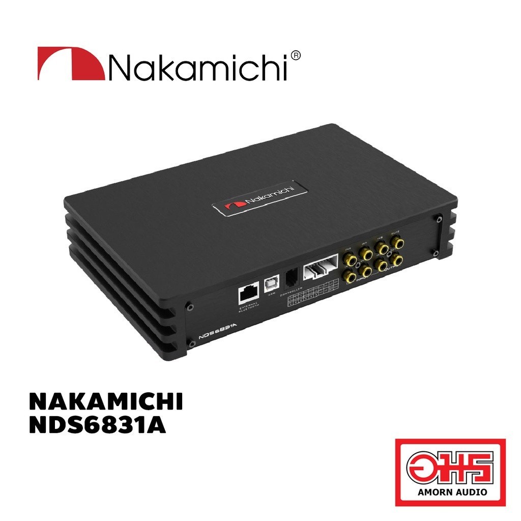 NAKAMICHI NDS6831A / NAKAMICHI NDS-10B DSP มีแอมป์ในตัว RMS 4x50W , 2x120W บริดแอมป์ bridged a