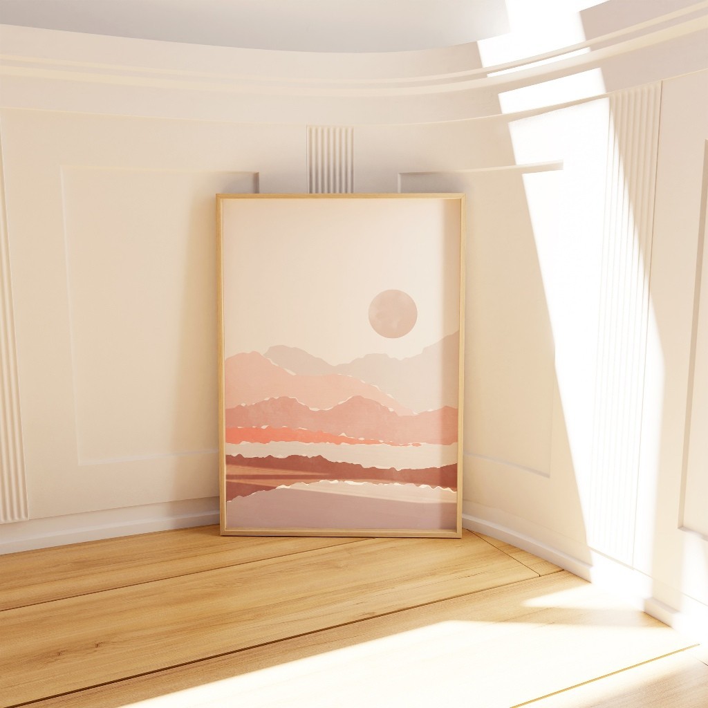 ภาพแต่งห้อง กรอบรูป Landsscape Art Style 01 ภาพติดผนัง รูปแต่งห้อง รูปติดผนัง ตกแต่งบ้าน มินิมอล