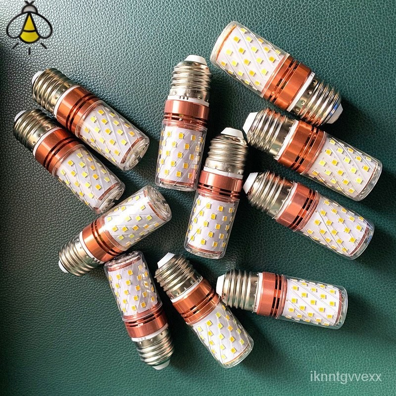 สว่างสุดๆledหลอดไฟe14e27แหล่งกำเนิดแสงขนาดสกรูปากอุ่นสีขาวแสงสามสีประหยัดพลังงานไฟในครัวเรือนปากเกลี